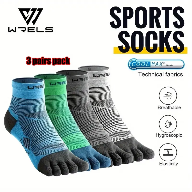 Anti Blister Sock - WRELS 1/3 paar teensokken COOLMAX vijfvingersokken