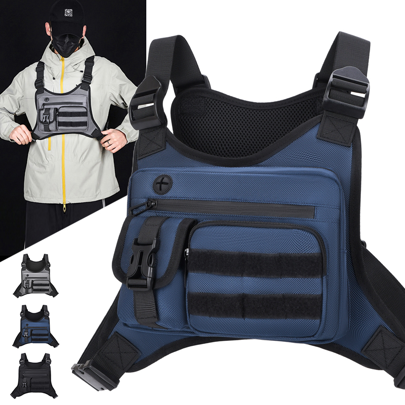 Running Gear Vest - Tactische borsttas voor heren, waterdicht, crossbody