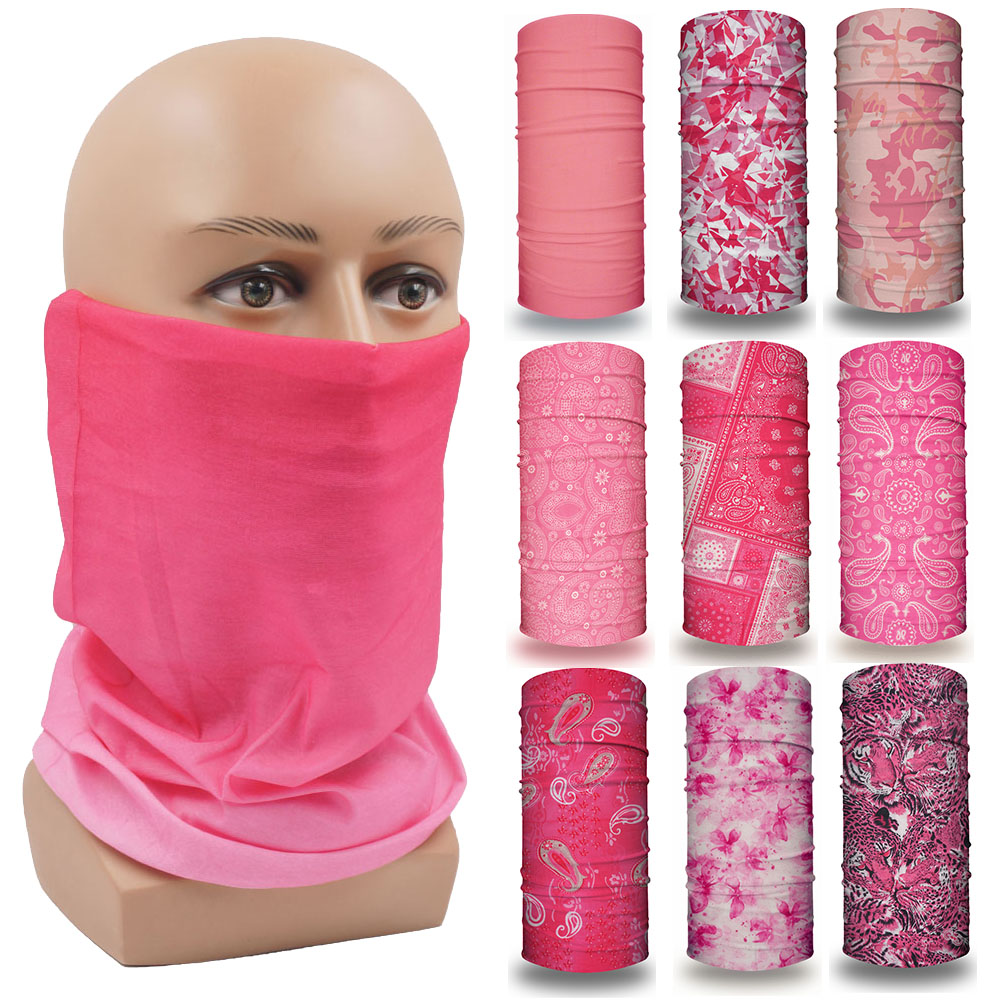 Running Gear Youtube - Roze Bandana Gezichtsmasker Wandelen Bandana Dames