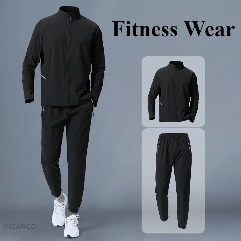 Running Gear Outfit - Sportkledingset voor heren, trainingspak, ademende jas