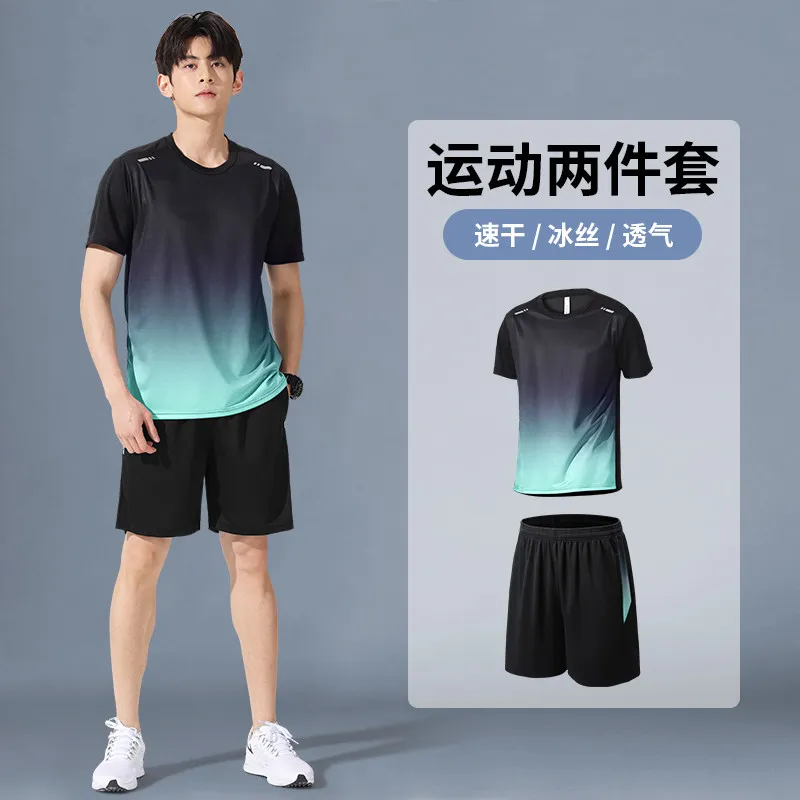New Gear Running - Sportkledingset Heren zomer ijszijde t-shirt hardloopshirt