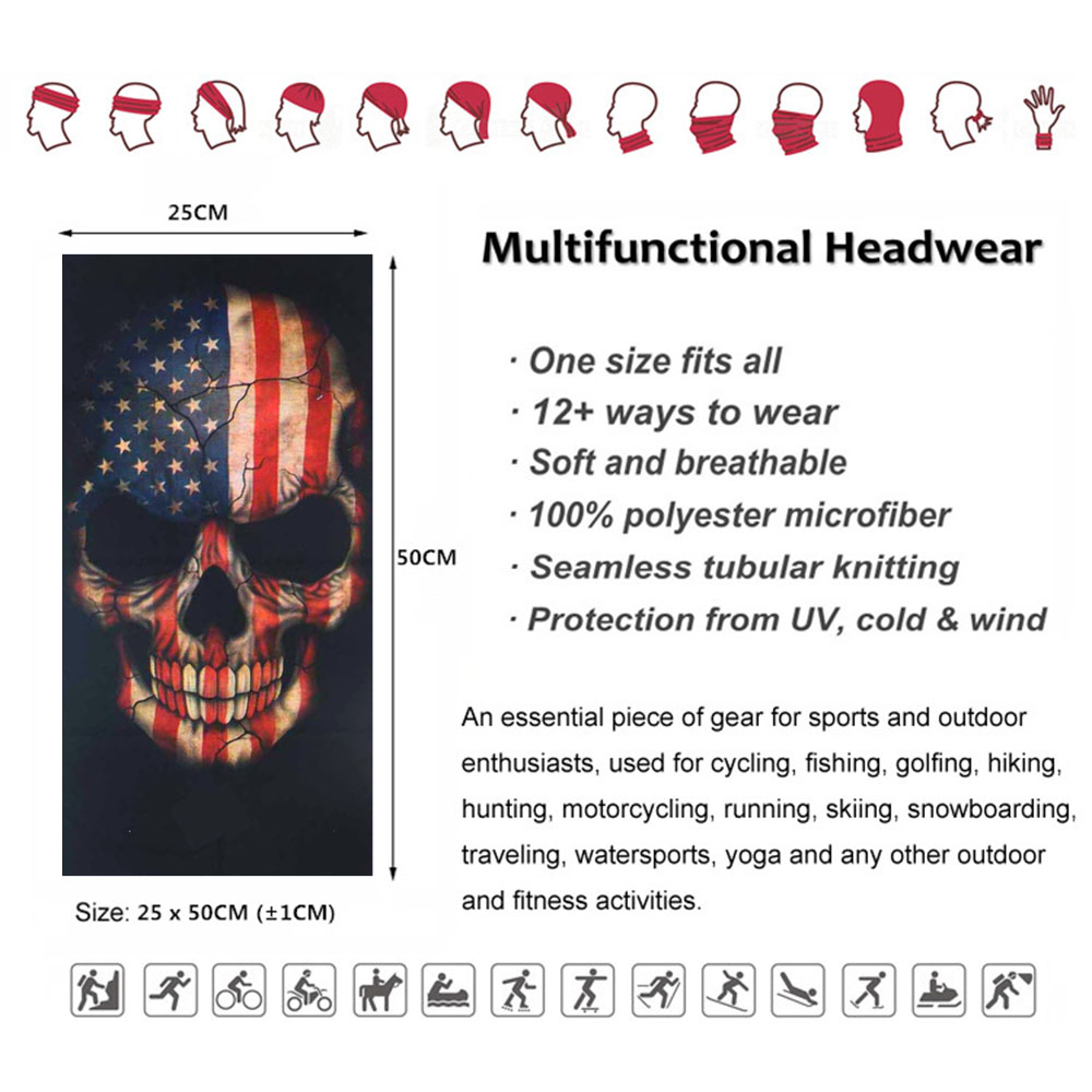 Usa Flag Skull Bandana Ademend - Running Gear Youtube recensie en prijs