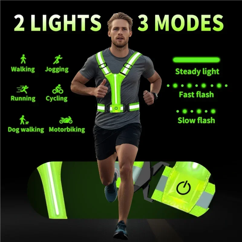 LED reflecterend hardloopvest, - Running Gear Lights recensie en prijs