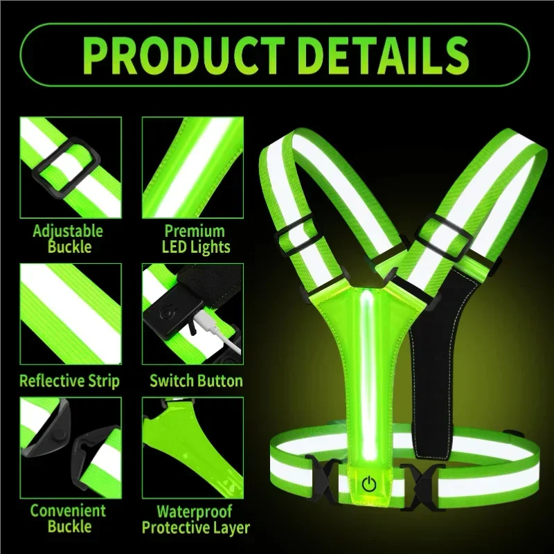 LED reflecterend hardloopvest, - Running Gear Lights recensie en prijs