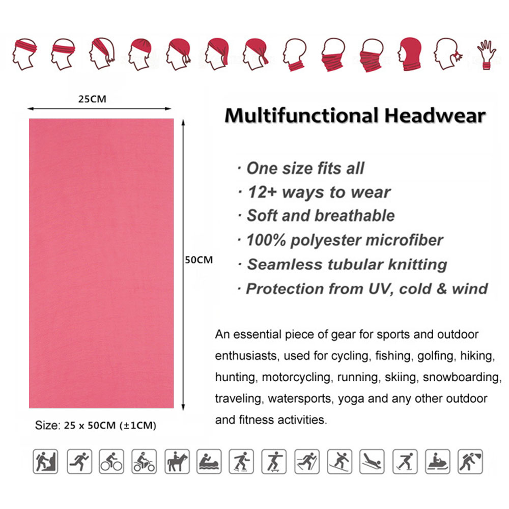 Roze Naadloze Outdoor Bandana  - Running Gear Youtube recensie en prijs