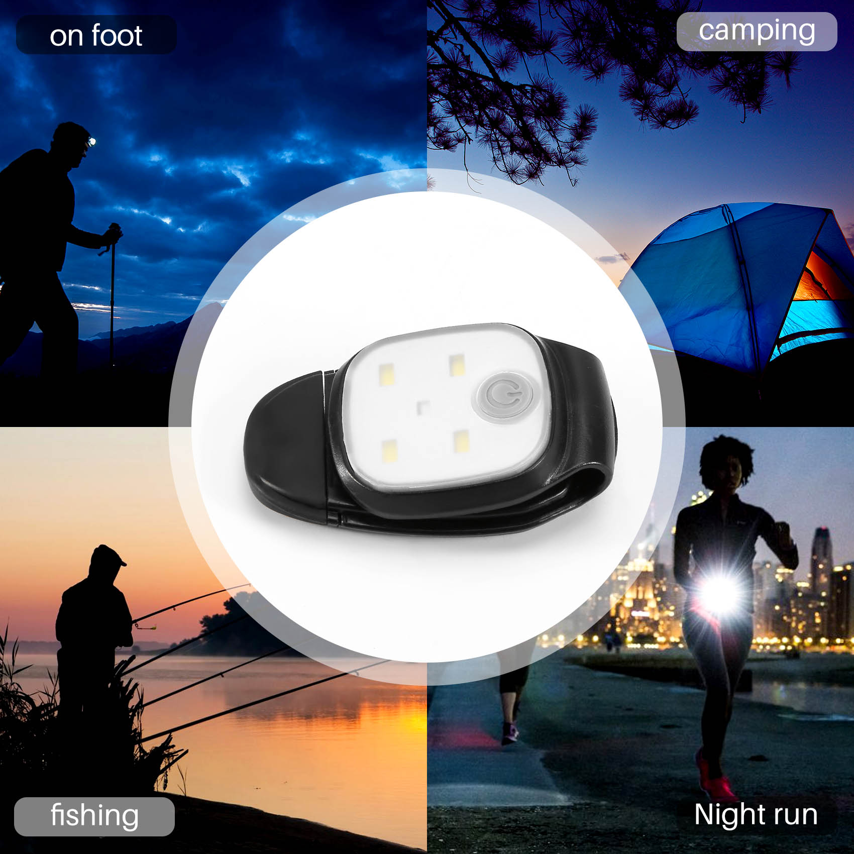 XSXS-buiten nachtclip op loopl - Running Gear Lights recensie en prijs