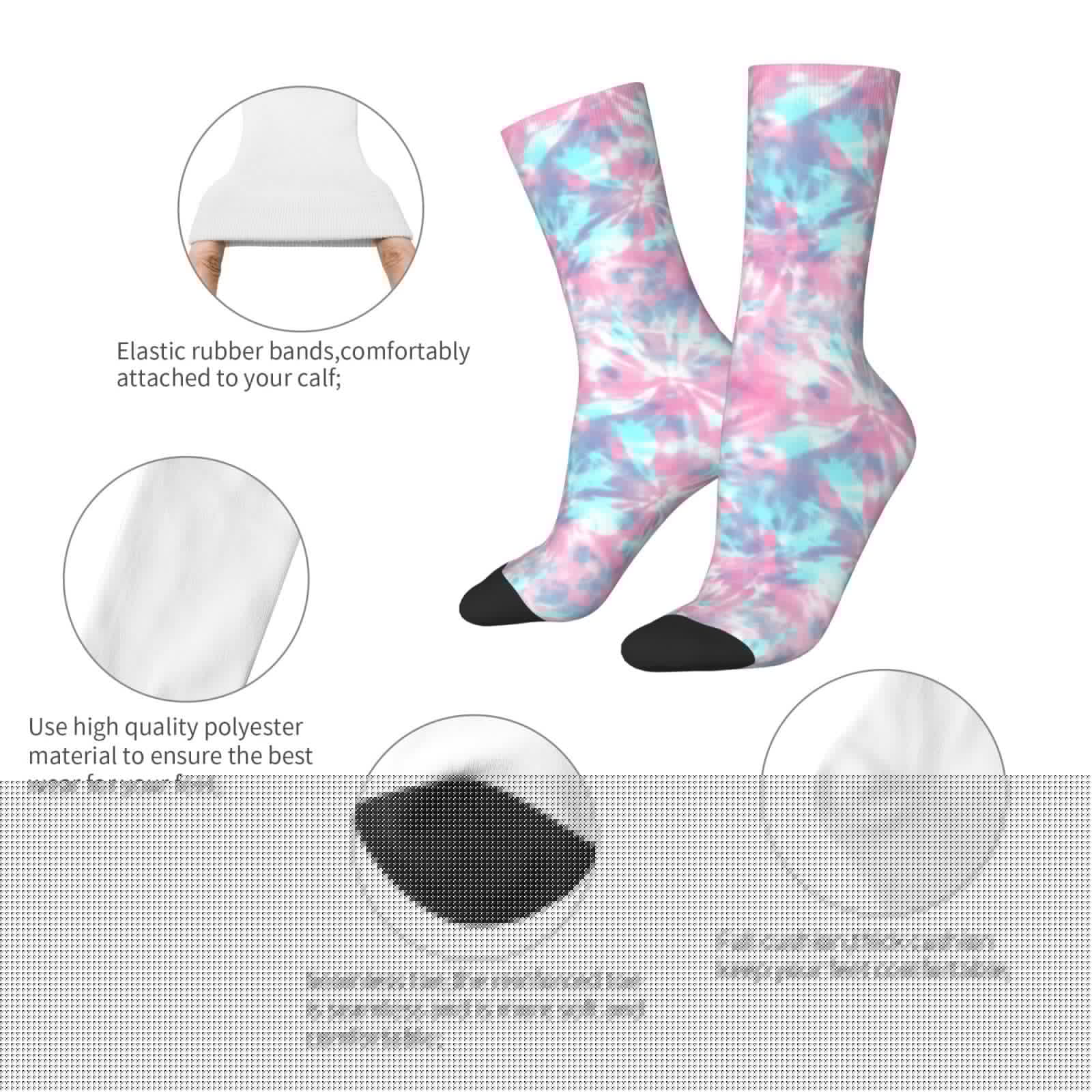 Tie Dye Print Crew Sokken voor - Running Gear Youtube recensie en prijs